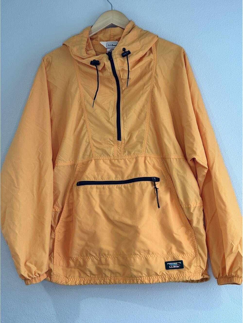 LL Bean Men's Vintage 90s Thinsulate Hooded Anorak Pullover Jacket Size Medium